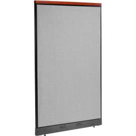 Interion Deluxe Electric Office Partition Panel, 48-1/4"W x 77-1/2"H, Gray