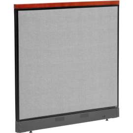 Interion Deluxe Non-Electric Office Partition Panel with Raceway, 48-1/4"W x 47-1/2"H, Gray