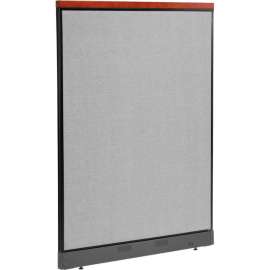 Interion Deluxe Non-Electric Office Partition Panel with Raceway, 48-1/4"W x 65-1/2"H, Gray