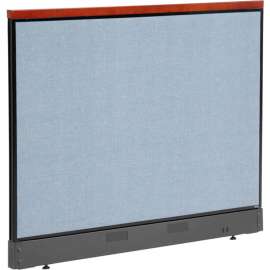 Interion Deluxe Non-Electric Office Partition Panel with Raceway, 60-1/4"W x 47-1/2"H, Blue