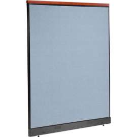 Interion Deluxe Non-Electric Office Partition Panel with Raceway, 60-1/4"W x 101-1/2"H, Blue