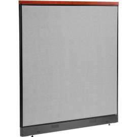 Interion Deluxe Office Partition Panel with Pass Thru Cable, 60-1/4"W x 65-1/2"H, Gray