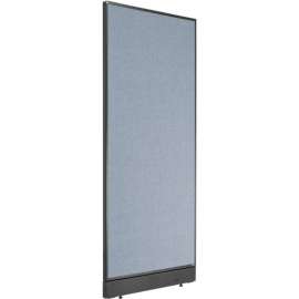 Interion Office Partition Panel with Pass-Thru Cable, 24-1/4"W x 64"H , Blue