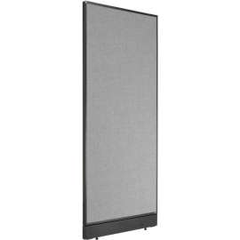 Interion Office Partition Panel with Pass-Thru Cable, 24-1/4"W x 64"H, Gray