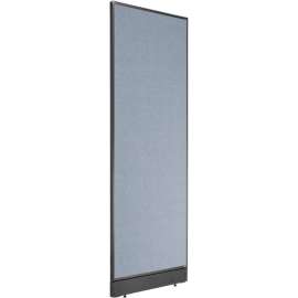 Interion Non-Electric Office Partition Panel with Raceway, 24-1/4"W x 76"H, Blue
