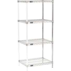 Nexel Shelving Wire Shelving Add-On Unit, 24"W x 18"D x 54"H