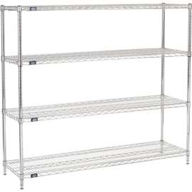Nexel Shelving Wire Shelving Starter Unit, 60"W x 18"D x 54"H