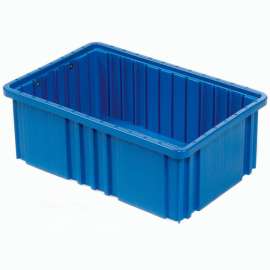 Global Industrial Plastic Dividable Grid Container DG91035,10-7/8"L x 8-1/4"W x 3-1/2"H, Blue