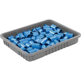 Global Industrial Plastic Dividable Grid Container - DG93030, 22-1/2"L x 17-1/2"W x 3"H, Gray