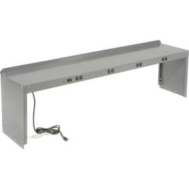 Global Industrial 254755B Workbench Power Riser W/ 6 Outlets, 96"W x 15"D, Gray