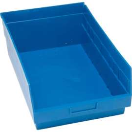 Plastic Nesting Storage Shelf Bin QSB210 11-1/8"W x 17-7/8"D x 6"H Blue