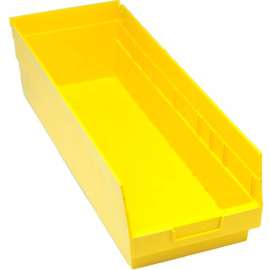 Plastic Nesting Storage Shelf Bin QSB214 8-3/8"W x 23-5/8"D x 6"H Yellow