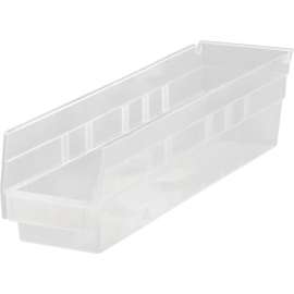 Plastic Nesting Storage Shelf Bin QSB100CL 2-3/4"W x 11-5/8"D x 4"H Clear