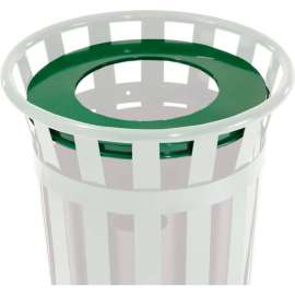 Global Industrial Steel Flat Lid For 36 Gallon Trash Can, Black