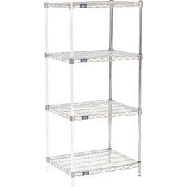 Nexel Shelving Wire Shelving Add-On Unit, 24"W x 21"D x 54"H