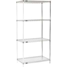 Nexel Shelving Wire Shelving Add-On Unit, 36"W x 21"D x 74"H