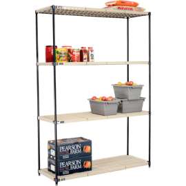 Nexel Shelving Vented Plastic Mat Shelving Unit, 60"W x 24"D x 86"H