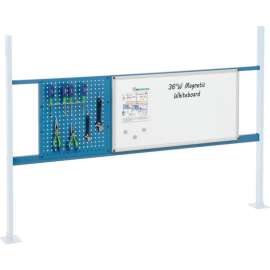 Global Industrial 18" Pegboard & 36" Whiteboard Panel Kit, 72"W, Blue