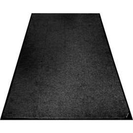 Global Industrial Plush Entrance Mat, 3/8" Thick, 4'Wx6'L, Charcoal Black
