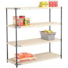 Nexel Shelving Vented Plastic Mat Shelving Unit, 54"W x 24"D x 54"H