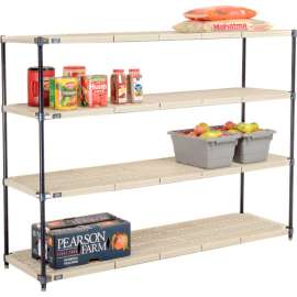 Nexel Shelving Vented Plastic Mat Shelving Unit, 72"W x 24"D x 54"H