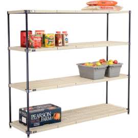 Nexel Shelving Vented Plastic Mat Shelving Unit, 72"W x 18"D x 63"H