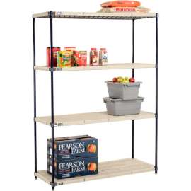 Nexel Shelving Vented Plastic Mat Shelving Unit, 54"W x 21"D x 74"H