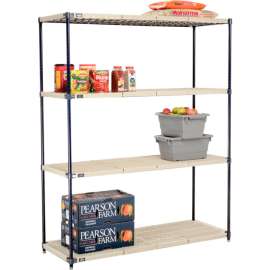 Nexel Shelving Vented Plastic Mat Shelving Unit, 60"W x 21"D x 74"H
