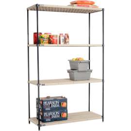 Nexel Shelving Vented Plastic Mat Shelving Unit, 54"W x 18"D x 86"H