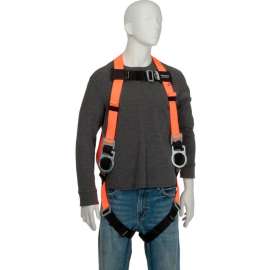 Titan II Non-Stretch Harness, Back/Front D-Rings, Univ (Lg/XL), Friction Shoulder/Mating Chest/Leg Buckles
