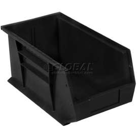 Plastic Stack & Hang Bin, 8-1/4"W x 18"D x 9"H, Black