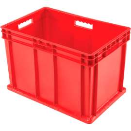 Global Industrial Solid Straight Wall Container, 23-3/4"Lx15-3/4"Wx16-1/8"H, Red
