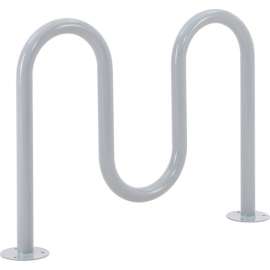 Global Industrial Deluxe Wave Bike Rack, 5-Bike Capacity, Flange Mount, Gray
