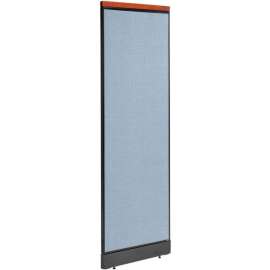 Interion Deluxe Non-Electric Office Partition Panel with Raceway, 24-1/4"W x 77-1/2"H, Blue