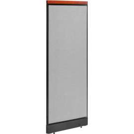 Interion Deluxe Office Partition Panel with Pass Thru Cable, 24-1/4"W x 65-1/2"H, Gray