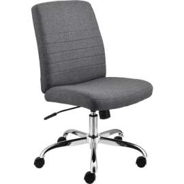 Interion Office Chair With Mid Back, Fabric, Gray