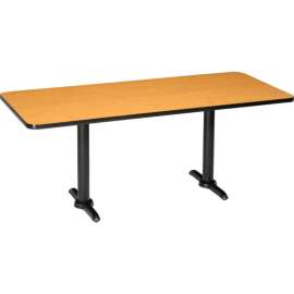 Interion Breakroom Table, 60"L x 30"W, Oak