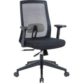 Interion Mesh Task Chair with Seat Slider, Fabric, Black