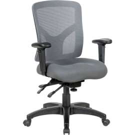 Interion Mesh Back Multifunctional Chair, Gray Seat w/ Gray Mesh
