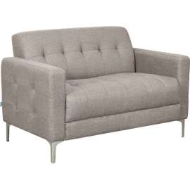 Interion Upholstered Fabric Loveseat, Tan