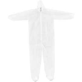 Global Industrial Disposable Polypropylene Coverall, Elastic Hood & Boots, WHT, 3XL, 25/Case