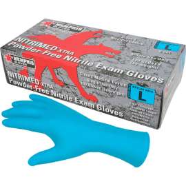 MCR Safety 6062 Nitri Shield Stealth Extra Gloves, 6 MIL, Black, X-Large