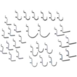 Global Industrial 30 Piece Peg Hook Set (Small Hooks)