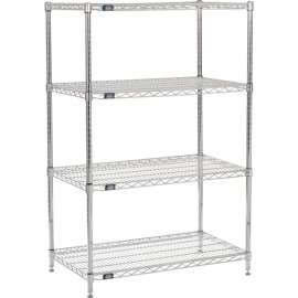 Nexel Shelving Wire Shelving Starter Unit, 42"W x 21"D x 54"H
