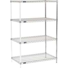 Nexel Shelving Wire Shelving Add-On Unit, 42"W x 21"D x 63"H