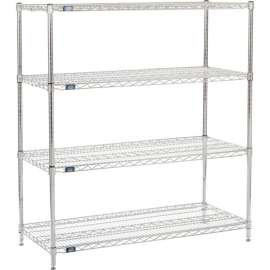 Nexel Shelving Wire Shelving Starter Unit, 48"W x 21"D x 63"H