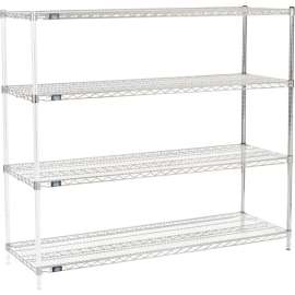 Nexel Shelving Wire Shelving Add-On Unit, 72"W x 21"D x 86"H
