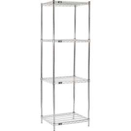 Nexel Shelving Wire Shelving Starter Unit, 30"W x 21"D x 86"H