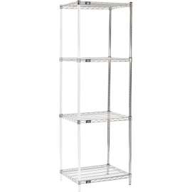 Nexel Shelving Wire Shelving Add-On Unit, 24"W x 21"D x 86"H
