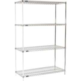 Nexel Shelving Wire Shelving Add-On Unit, 48"W x 21"D x 86"H